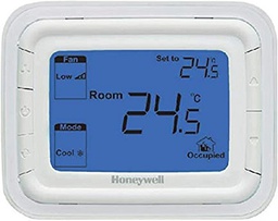 [T6865H2WB-R-1] T6865H2WB-R Honeywell Home Halo Series FCU Modulating Thermostat Horizontal Blue Backlight